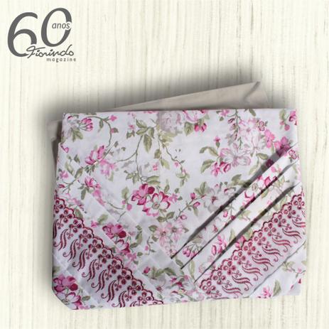 Jogo lencol casal queen 4 pcs branco floral 10 - Fatima é boa?