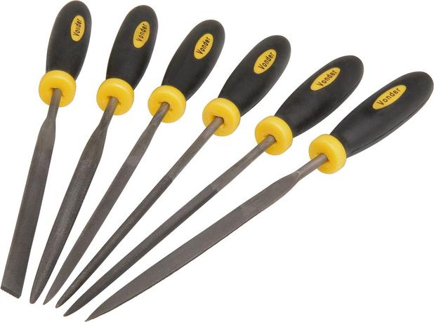Jogo lima agulha 150mm cabo plástico com 6 peças - Vonder Menor preço em Jogo lima agulha 150mm cabo plástico com 6 peças - Vonder
