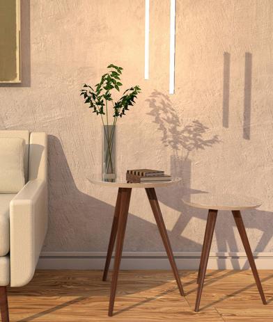 Jogo Mesa Lateral de Canto Pé Palito Espelhada Off White 50 cm - Tna decor Menor preço em Jogo Mesa Lateral de Canto Pé Palito Espelhada Off White 50 cm - Tna decor