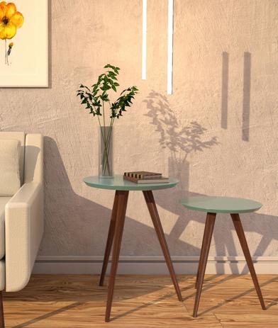 Jogo Mesa Lateral de Canto Pé Palito Tiffany 50 e 40 cm - Tna decor é boa?