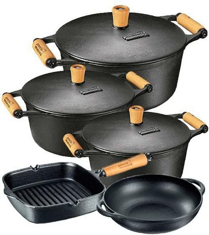 Jogo Panela Mineira 5 Pçs 3 Caçarola 1 Parmegiana 1 Cook Gri Menor preço em Jogo Panela Mineira 5 Pçs 3 Caçarola 1 Parmegiana 1 Cook Gri
