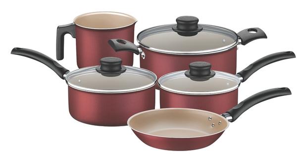 Jogo Panelas Alum 5pc Turim Tramontina 20298/761 - Tramontina cutelaria Menor preço em Jogo Panelas Alum 5pc Turim Tramontina 20298/761 - Tramontina cutelaria