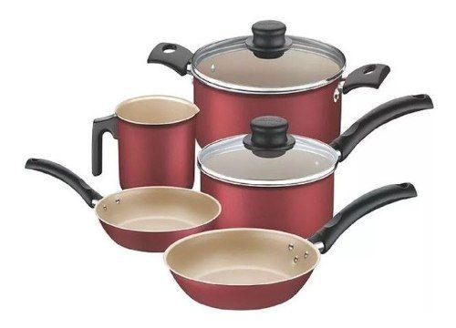 Jogo Panelas Alum 5pc Turim Tramontina 20298/772 Menor preço em Jogo Panelas Alum 5pc Turim Tramontina 20298/772