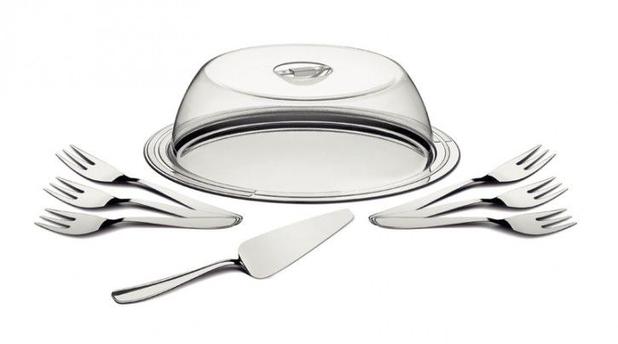 Jogo Para Servir Torta 9pc Aço Inox Tramontina Menor preço em Jogo Para Servir Torta 9pc Aço Inox Tramontina