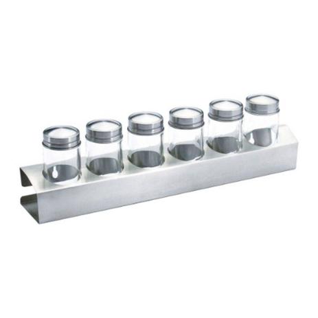 Jogo Porta Condimentos para 6 Potes de 80ml Rojemac Menor preço em Jogo Porta Condimentos para 6 Potes de 80ml Rojemac