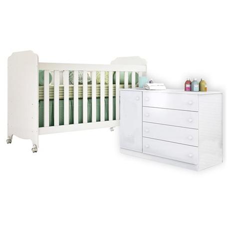 Jogo Quarto Infantil Cômoda Helena e Berço Lucca Branco - Phoenix Baby - Carolina móveis/phoenix baby Menor preço em Jogo Quarto Infantil Cômoda Helena e Berço Lucca Branco - Phoenix Baby - Carolina móveis/phoenix baby