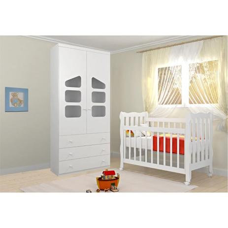 Jogo Quarto Infantil Guarda Roupa 02 Portas Eloísa e Berço Mini Cama Lila Branco - Phoenix - Fenix Menor preço em Jogo Quarto Infantil Guarda Roupa 02 Portas Eloísa e Berço Mini Cama Lila Branco - Phoenix - Fenix