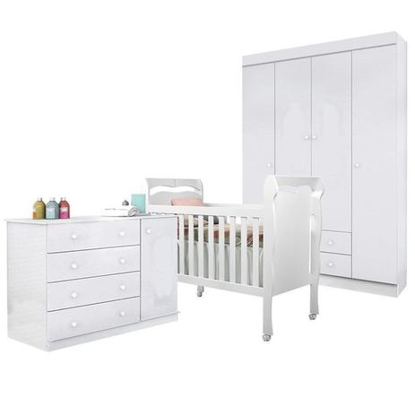 Jogo Quarto Infantil Guarda Roupa Cômoda Helena e Berço Nanda Branco - Phoenix Baby - Carolina móveis/phoenix baby Menor preço em Jogo Quarto Infantil Guarda Roupa Cômoda Helena e Berço Nanda Branco - Phoenix Baby - Carolina móveis/phoenix baby