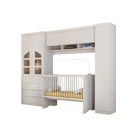 Jogo Quarto Infantil Modulado Eloísa e Berço Mini Cama Alegria Branco - Phoenix Baby Menor preço em Jogo Quarto Infantil Modulado Eloísa e Berço Mini Cama Alegria Branco - Phoenix Baby