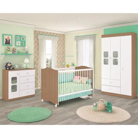 Jogo Quarto Infantil Xodó com Berço Mini Cama Satriani Branco/Almendra - Móveis Estrela Menor preço em Jogo Quarto Infantil Xodó com Berço Mini Cama Satriani Branco/Almendra - Móveis Estrela