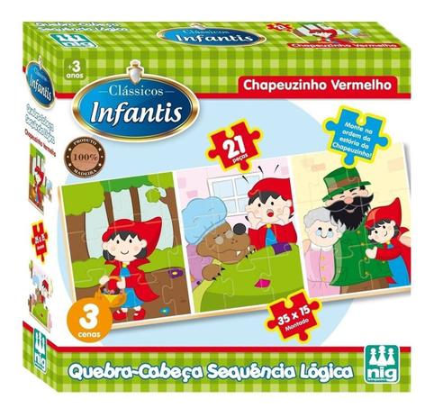 Jogo Quebra Cabeça Sequência Lógica Chapeuzinho Vermelho Nig Menor preço em Jogo Quebra Cabeça Sequência Lógica Chapeuzinho Vermelho Nig