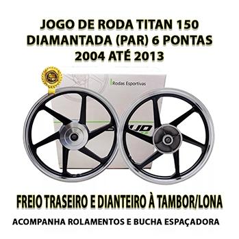 Jogo Roda Liga Leve Titan 150 Scud Diamantada Freio Tambor Menor preço em Jogo Roda Liga Leve Titan 150 Scud Diamantada Freio Tambor
