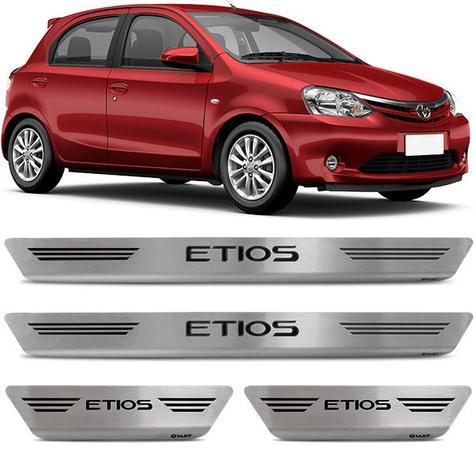 Jogo Soleira Etios 14 15 16 17 Aço Inox Escovado 4 Portas Esportiva - Multengate Menor preço em Jogo Soleira Etios 14 15 16 17 Aço Inox Escovado 4 Portas Esportiva - Multengate