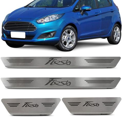 Jogo Soleira New Fiesta Hatch Aço Inox Escovado 4 Portas Esportiva - Multengate Menor preço em Jogo Soleira New Fiesta Hatch Aço Inox Escovado 4 Portas Esportiva - Multengate