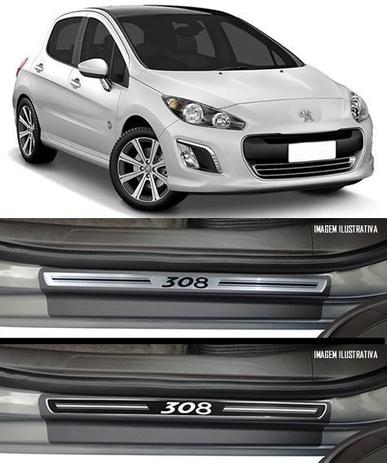 Jogo Soleira Premium Elegance Peugeot 308 2012 2013 2014 2015 2016 2017 2018 - 4 Portas ( Vinil + Resinada 8 Peças ) - Np adesivos é boa?