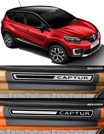 Jogo Soleira Premium Elegance Renault Captur 2017 em Diante - 4 Portas ( Vinil + Resinada 8 Peças ) - Np adesivos Menor preço em Jogo Soleira Premium Elegance Renault Captur 2017 em Diante - 4 Portas ( Vinil + Resinada 8 Peças ) - Np adesivos
