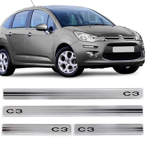 Jogo Soleira Resinada Citroen C3 4 Portas Aço Escovado - Sport inox Menor preço em Jogo Soleira Resinada Citroen C3 4 Portas Aço Escovado - Sport inox