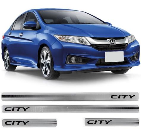 Menor preço em Jogo Soleira Resinada City 2015 2016 2017 4 Portas Aço Escovado - Sport inox