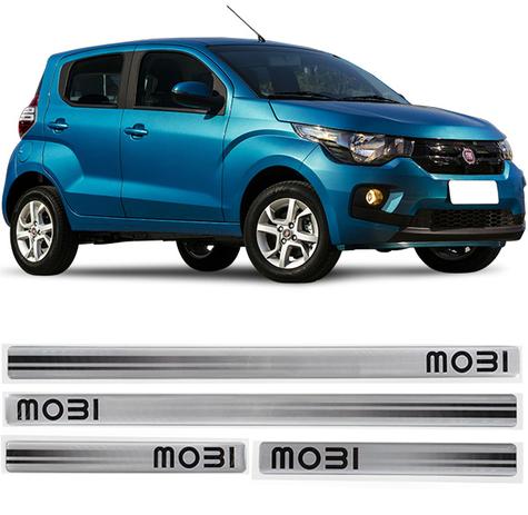 Jogo Soleira Resinada Fiat Mobi 2016 2017 4 Portas Aço Escovado - Sport inox Menor preço em Jogo Soleira Resinada Fiat Mobi 2016 2017 4 Portas Aço Escovado - Sport inox