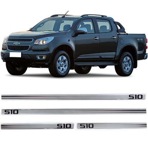 Jogo Soleira Resinada S10 2012/... 4 Portas Aço Escovado - Sport inox Menor preço em Jogo Soleira Resinada S10 2012/... 4 Portas Aço Escovado - Sport inox