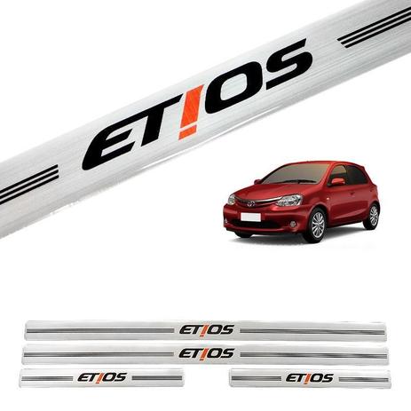 Jogo Soleira Resinada Toyota Etios Prata 04 Peças Original - Ura Menor preço em Jogo Soleira Resinada Toyota Etios Prata 04 Peças Original - Ura