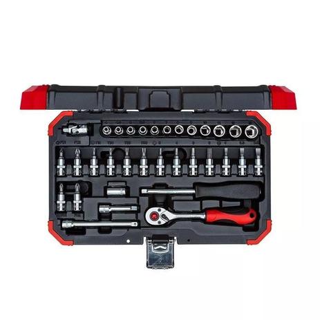 Jogo Soquete Sextavado Encaixe 1/4 33 Peças Gedore Red Menor preço em Jogo Soquete Sextavado Encaixe 1/4 33 Peças Gedore Red