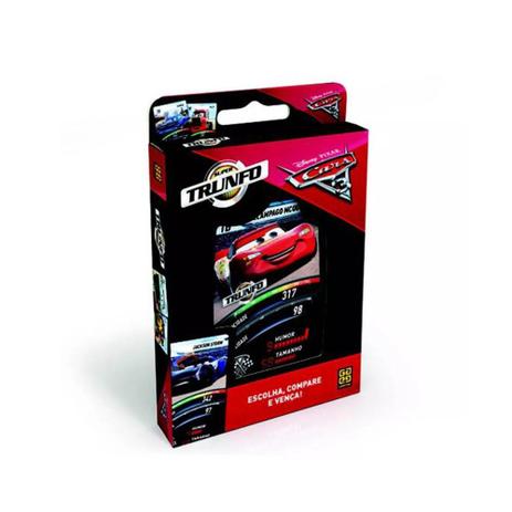 Jogo Super Trunfo Disney Carros 3 Pixar Grow Menor preço em Jogo Super Trunfo Disney Carros 3 Pixar Grow