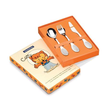 Jogo Talheres Aco Inox P/Crianca 3 Pcs Tramontina Menor preço em Jogo Talheres Aco Inox P/Crianca 3 Pcs Tramontina