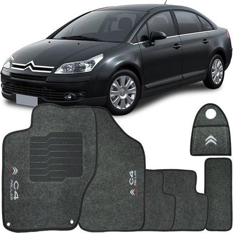 Jogo Tapete Automotivo Carpete + Lixeira Citroen C4 Pallas 2008 à 2013 Soft Logo Bordado Grafite - S/m Menor preço em Jogo Tapete Automotivo Carpete + Lixeira Citroen C4 Pallas 2008 à 2013 Soft Logo Bordado Grafite - S/m