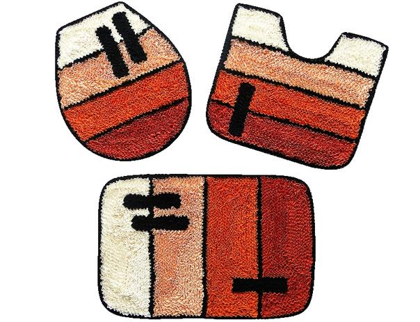 Jogo Tapete Banheiro Frufru Abstrato 18 - Tapete chagas Menor preço em Jogo Tapete Banheiro Frufru Abstrato 18 - Tapete chagas