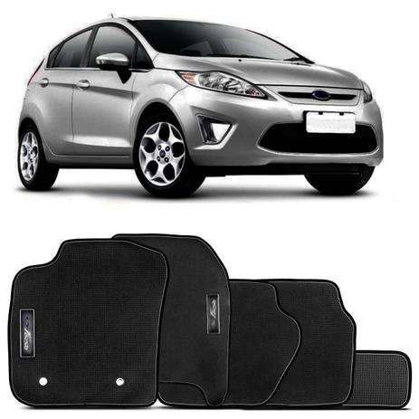 Jogo Tapete Borracha PVC New Fiesta Hatch Sedan 11 a 13 Preto com Grafia Emblema Impermeável 5 Peças - Requinte tapetes Menor preço em Jogo Tapete Borracha PVC New Fiesta Hatch Sedan 11 a 13 Preto com Grafia Emblema Impermeável 5 Peças - Requinte tapetes