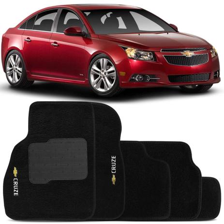 Jogo Tapete Carpete Cruze Hatch Sedan 13 a 18 Preto Grafia 5 Peças - Top gear Menor preço em Jogo Tapete Carpete Cruze Hatch Sedan 13 a 18 Preto Grafia 5 Peças - Top gear
