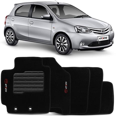 Jogo Tapete Carpete Etios 2013 a 2015 Preto Grafia 5 Peças - Top gear Menor preço em Jogo Tapete Carpete Etios 2013 a 2015 Preto Grafia 5 Peças - Top gear