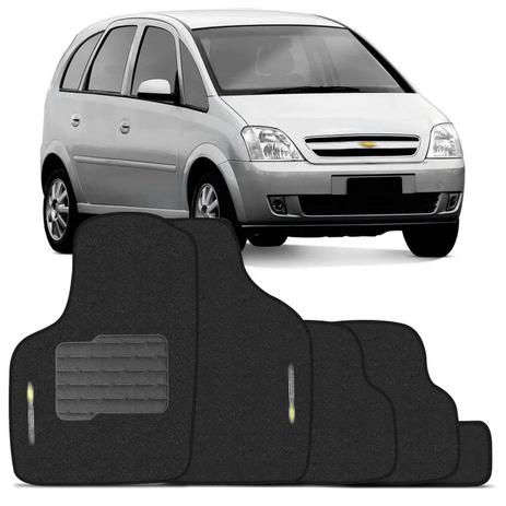 Jogo Tapete Meriva 2002 a 2012 Carpete Preto com Grafia Bordado 5 Peças - ZP Menor preço em Jogo Tapete Meriva 2002 a 2012 Carpete Preto com Grafia Bordado 5 Peças - ZP
