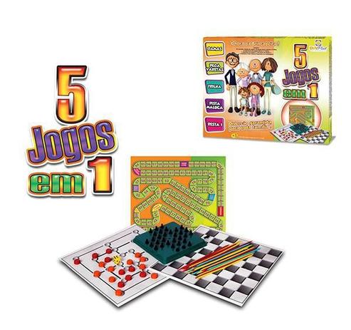 Jogos 5x1 Damas Trilha Pista Resta 1 e Pega Varetas - 117684 - Diviplast Menor preço em Jogos 5x1 Damas Trilha Pista Resta 1 e Pega Varetas - 117684 - Diviplast