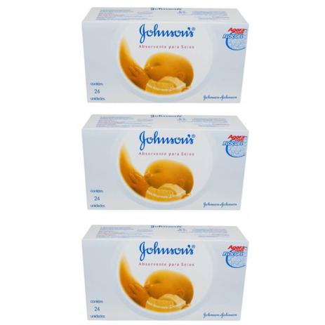 Johnsons Absorvente P/ Seios C/24 (Kit C/03) Menor preço em Johnsons Absorvente P/ Seios C/24 (Kit C/03)