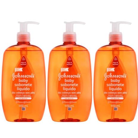 Johnsons Baby Cabeça Aos Pés Sabonete Líquido 400ml (Kit C/03) Menor preço em Johnsons Baby Cabeça Aos Pés Sabonete Líquido 400ml (Kit C/03)