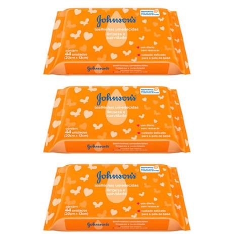 Johnsons Limpeza Suave Toalha Umedecidas C/44 (Kit C/03) Menor preço em Johnsons Limpeza Suave Toalha Umedecidas C/44 (Kit C/03)