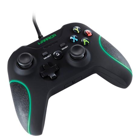 Joystick/ Controle Gamer Warrior USB Para Pc / Xbox360 Fio De Nylon E Acab. Emborrachado Js079 - Multilaser Menor preço em Joystick/ Controle Gamer Warrior USB Para Pc / Xbox360 Fio De Nylon E Acab. Emborrachado Js079 - Multilaser