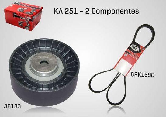 Ka251 - kit tensor e correia gates palio, siena, strada é boa?