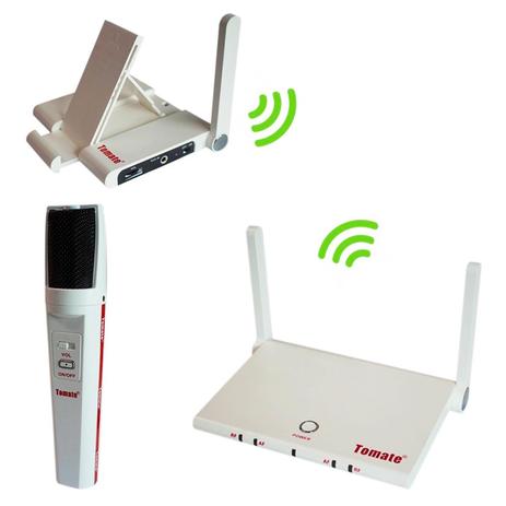 Karaoke Microfone Sem Fio Wireless - MT-2206 - Tomate Menor preço em Karaoke Microfone Sem Fio Wireless - MT-2206 - Tomate
