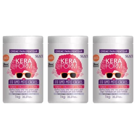 Keraform Eu Amo Cachos Creme P/ Pentear 1kg (Kit C/03) é ruim? Keraform Eu Amo Cachos Creme P/ Pentear 1kg (Kit C/03) é boa?