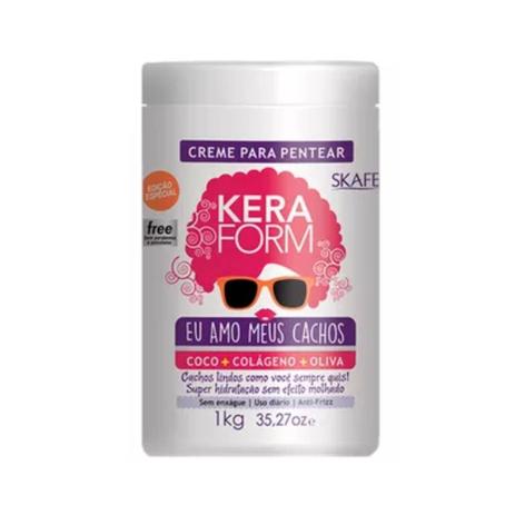 Keraform Eu Amo Cachos Creme P/ Pentear 1kg Menor preço em Keraform Eu Amo Cachos Creme P/ Pentear 1kg