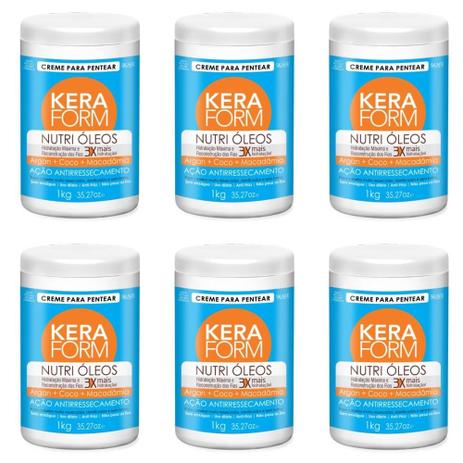 Keraform Nutri Óleos Creme P/ Pentear 1kg (Kit C/06) Menor preço em Keraform Nutri Óleos Creme P/ Pentear 1kg (Kit C/06)