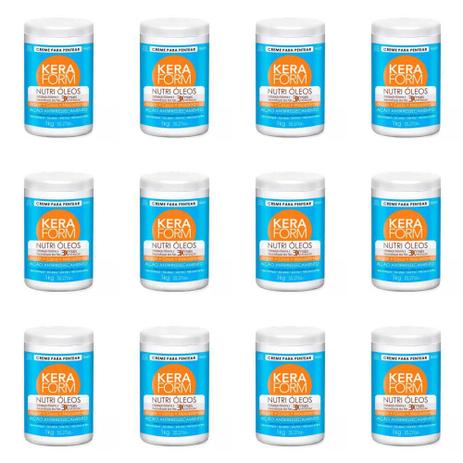 Keraform Nutri Óleos Creme P/ Pentear 1kg (Kit C/12) Menor preço em Keraform Nutri Óleos Creme P/ Pentear 1kg (Kit C/12)
