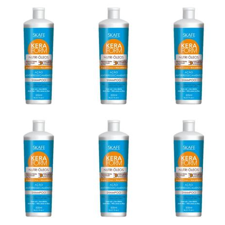 Keraform Nutri Óleos Shampoo 500ml (Kit C/06) Menor preço em Keraform Nutri Óleos Shampoo 500ml (Kit C/06)