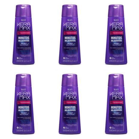 Keramax Minutos Milagrosos Condicionador 250ml (Kit C/06) Menor preço em Keramax Minutos Milagrosos Condicionador 250ml (Kit C/06)