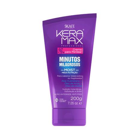 Keramax Minutos Milagrosos Creme P/ Pentear 200g Menor preço em Keramax Minutos Milagrosos Creme P/ Pentear 200g