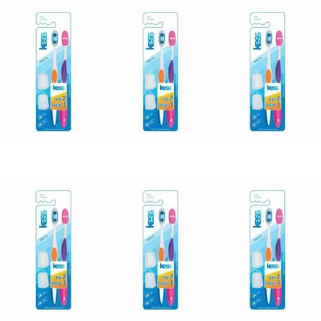 Kess Escova Dental Adulto Macia C/2 (Kit C/06) Menor preço em Kess Escova Dental Adulto Macia C/2 (Kit C/06)