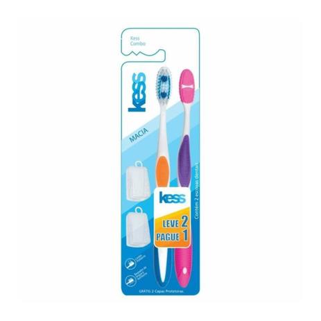 Kess Escova Dental Adulto Macia C/2 Menor preço em Kess Escova Dental Adulto Macia C/2